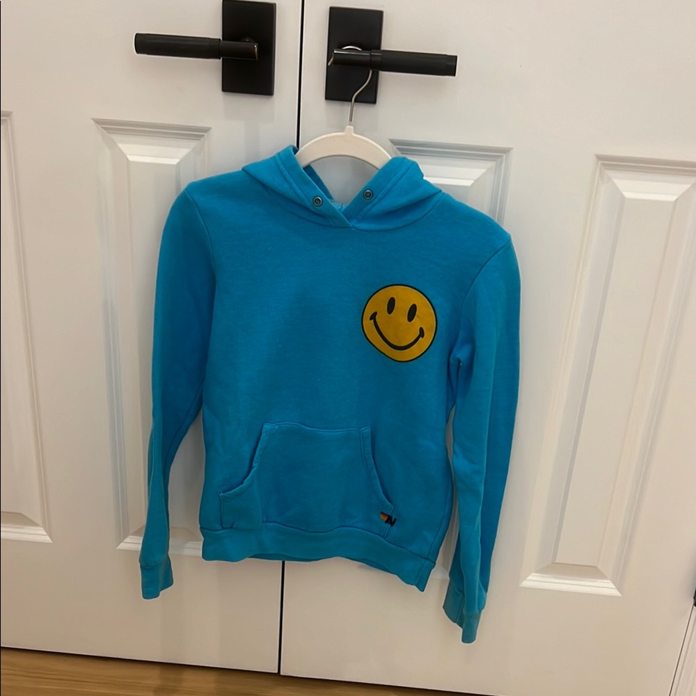 Blue & Yellow Smiley Face Hoodie